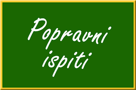 Obavijest o popravnim ispitima