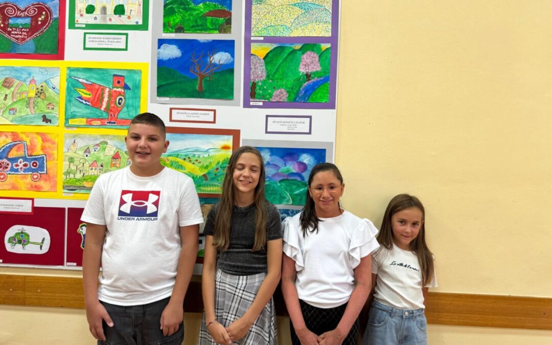 Naši učenici na Izložbi dječjih likovnih radova u Krapini