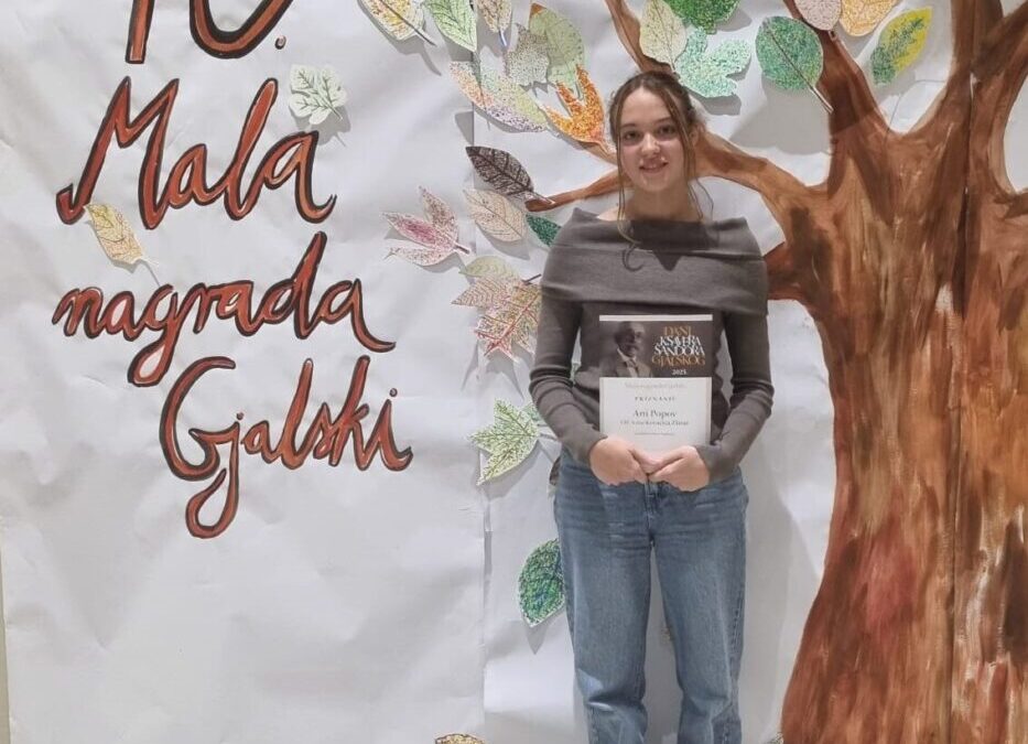 Rad Ane Popov pohvaljen na Maloj nagradi Gjalski