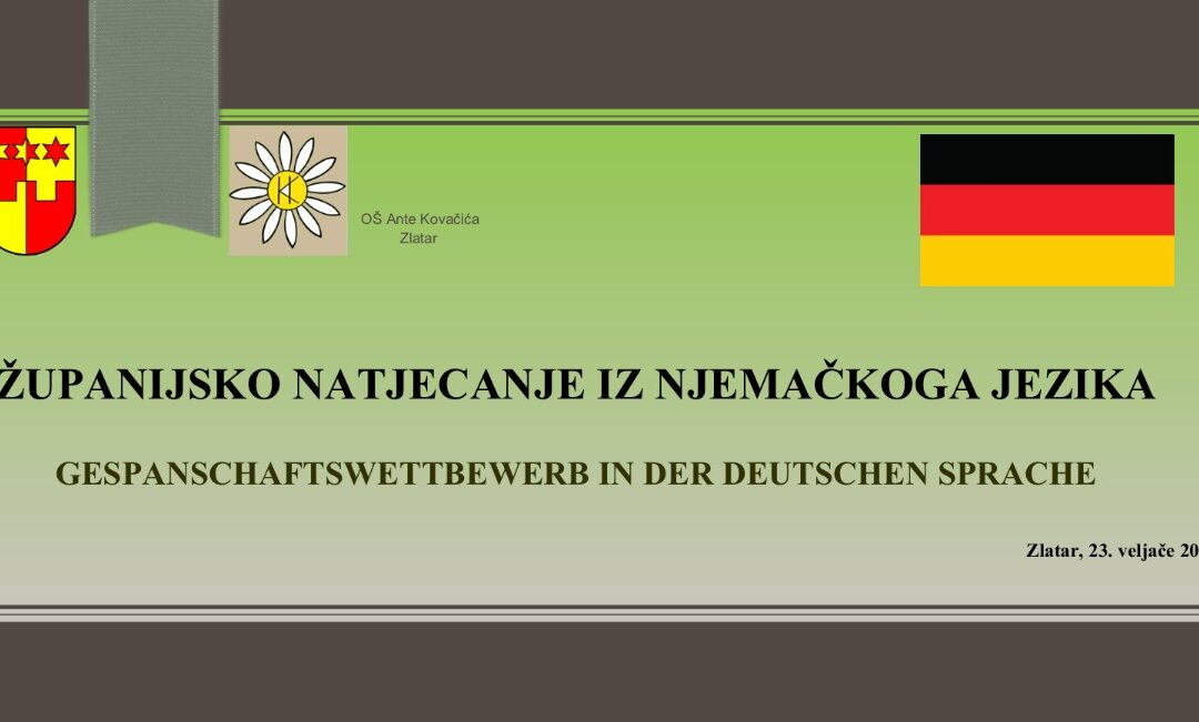 U našoj školi održano Županijsko natjecanje iz njemačkog jezika