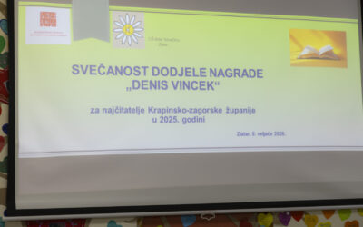 Svečana dodjela Nagrade “Denis Vincek” za najčitatelje KZŽ u 2025. godini