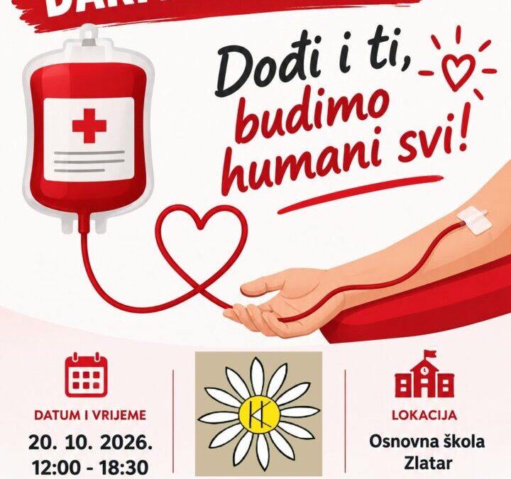 Dobrovoljno darivanje krvi u našoj školi – Dođi i ti, budimo humani svi!
